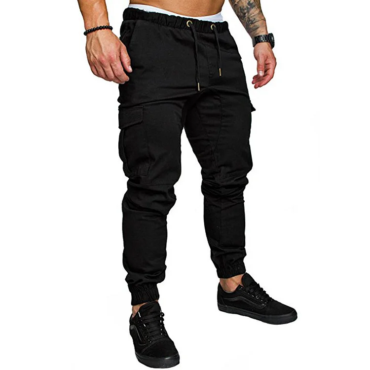 Men's Cargo Joggers Pants Drawstring Multiple Pockets