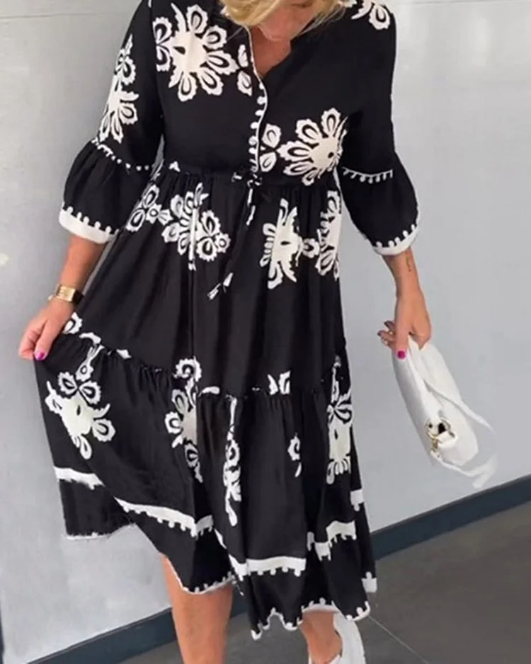 Fashionable Printed Dress
