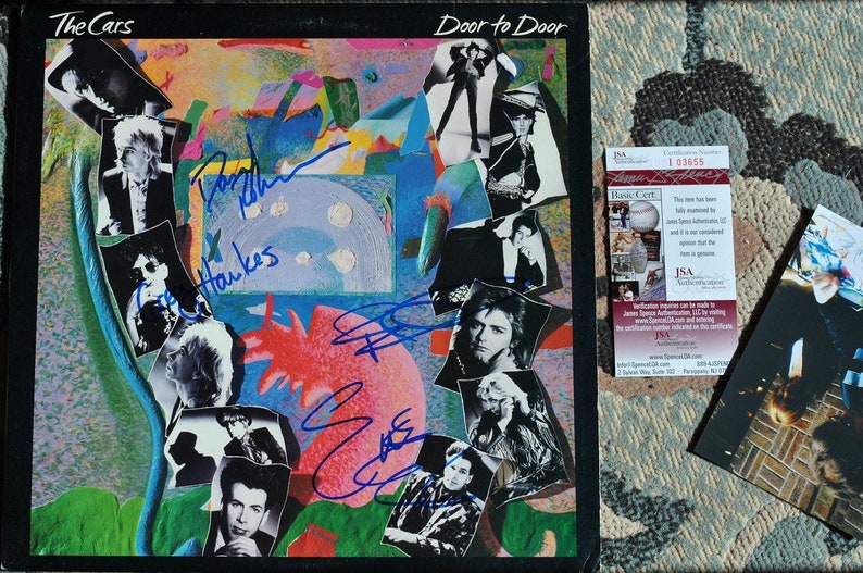 THE CARS SIGNED Album X4 Door To Door Ric Ocasek, Greg Hawkes, David Robinson, Elliot Easton wcoa