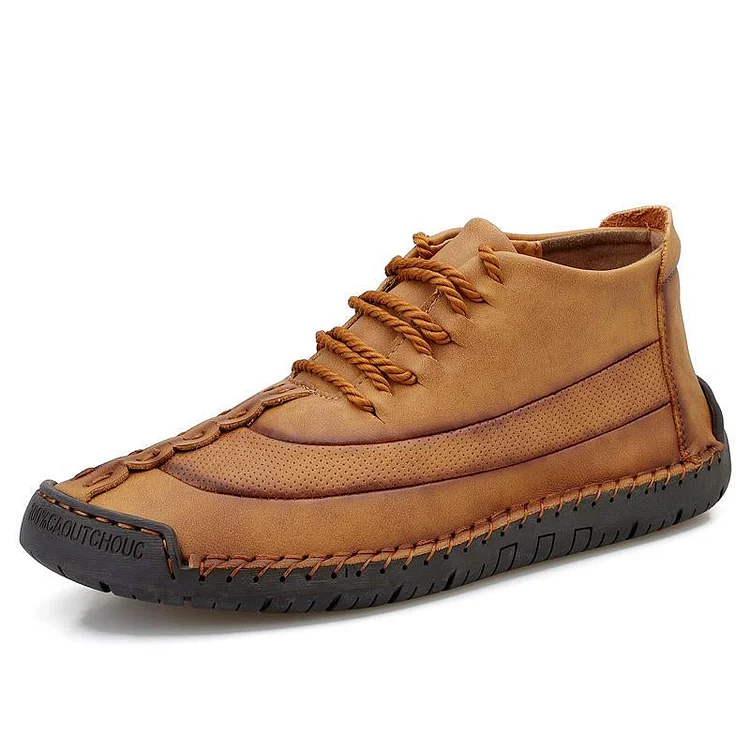 Men Outdoor Fashion Leather Casual Comfortable Lacing Boots