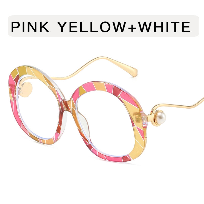 Vacation Minimalist Color Block Ac Round Frame Full Frame Women’s Sunglasses