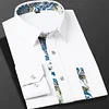 High-end flower collar men's shirt