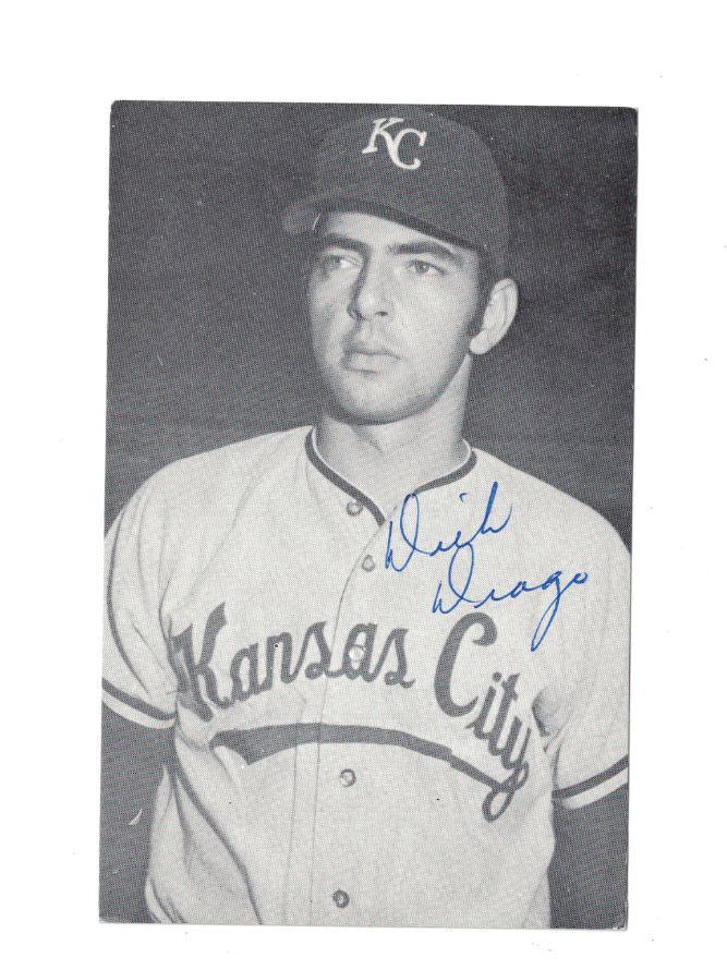 Dick Drago Kansas City Royals Signed Baseball Postcard Size Photo Poster painting RH1