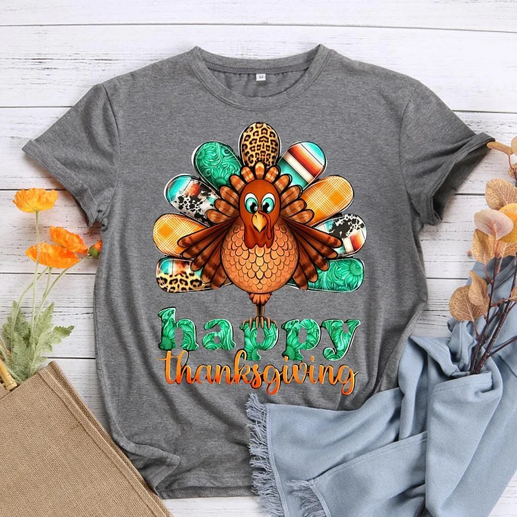 Happy Thanksgiving Turkey T-Shirt-08587