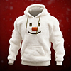 3D Print Christmas Ugly Sweater Men's Snowman Face Cozy Plush Hoodie by Inlyline
