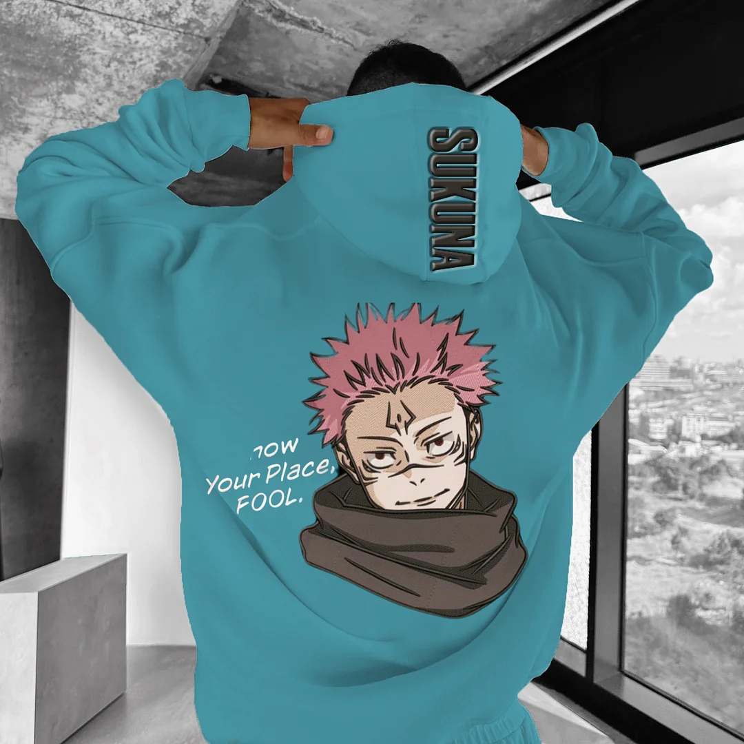 Unisex Anime Spell Print Embroidery Casual Oversized Hoodie / DarkAcademias /Darkacademias