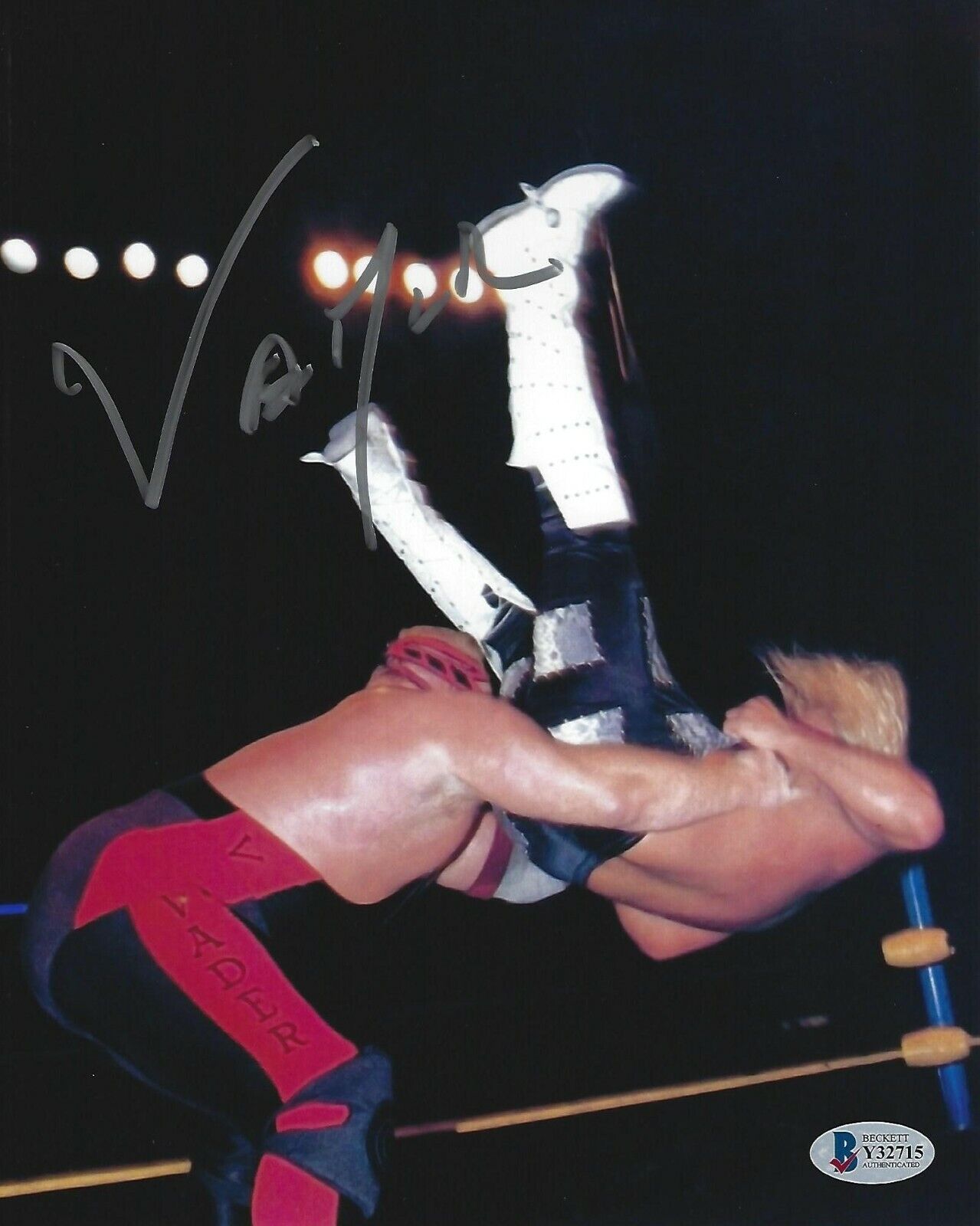 Big Van Vader Signed 8x10 Photo Poster painting BAS COA WWE New Japan Pro Wrestling Autograph 4