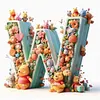 （Multi-Style)Winnie the Pooh's 26 Alphabet-Full Round Diamond Painting 30*30CM