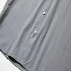 Summer Lapel Solid Color Short Sleeve Men's Linen Blouse by Inlyline