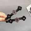 4 Pi&egrave;ces Pince Barrette &agrave; Cheveux lat&eacute;rale &agrave; Trois Fleurs