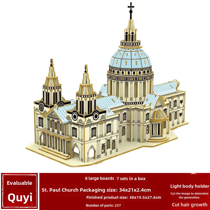 Stall Supply Children’s Wooden 3D Puzzle Adult Puzzle Christmas Building Handmade Educational Model Toy