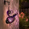 Painted Iron Bee Sculpture Metal Insect Garden Hanging Ornament