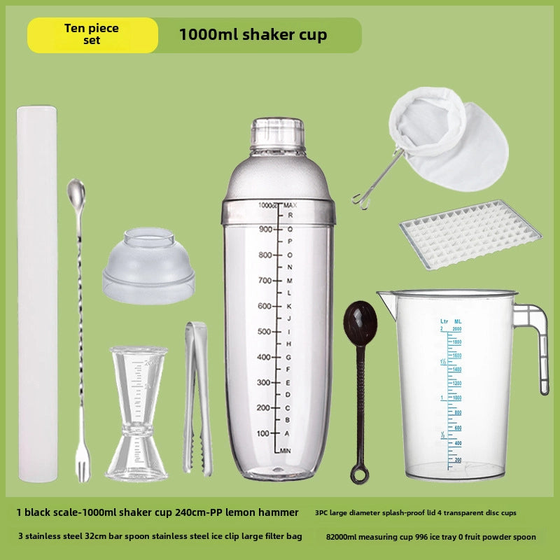 Schick Cup Hand Rocker Pot Shaker With Scale Milk Tea Shop Shake Cup Set Shake Milk Tea Tool Drink Tool