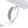  925 Sterling Silver Wrap Feather Ring 