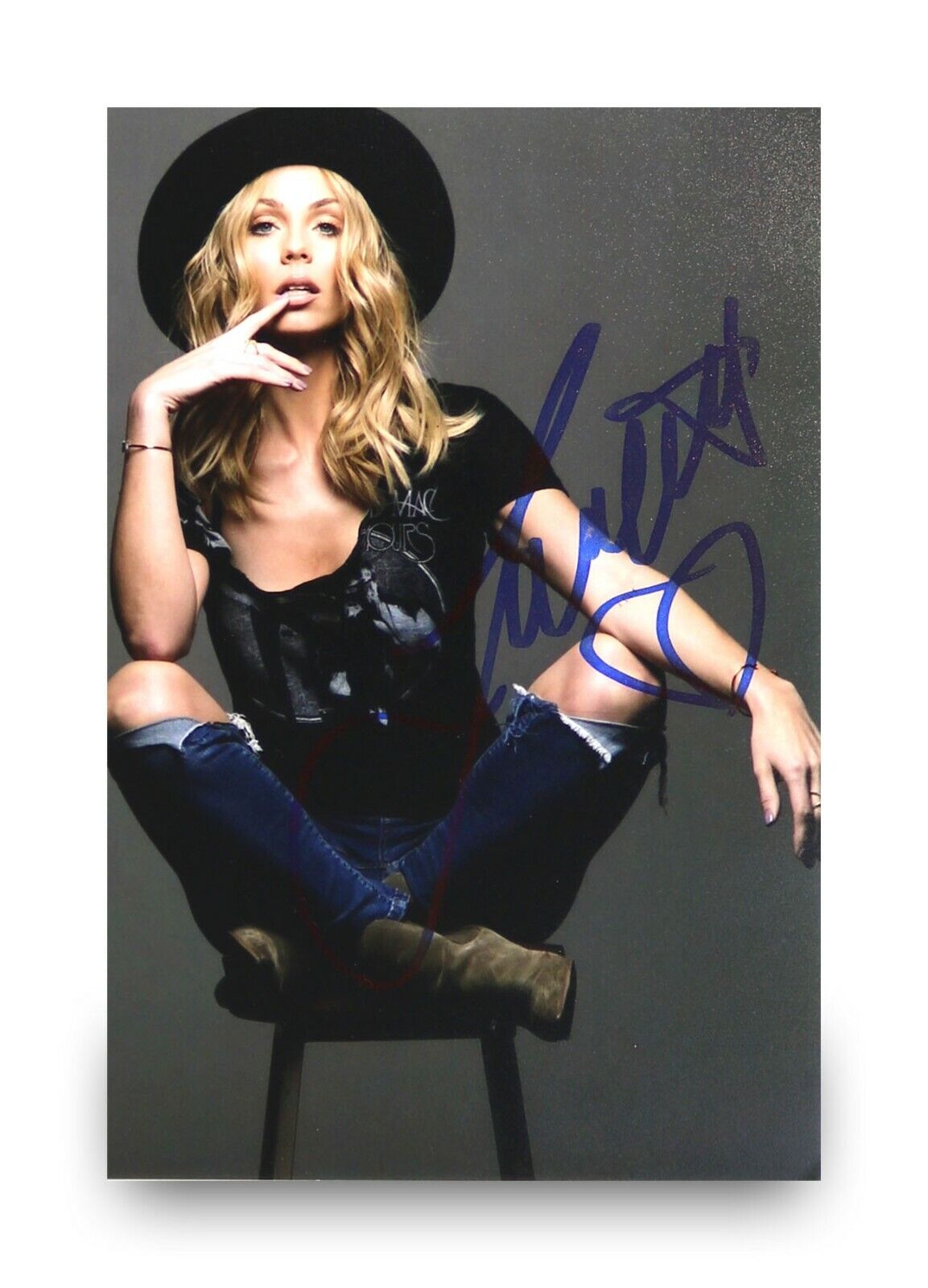 Laura Vandervoort Signed 6x4 Photo Poster painting Supergirl Smallville Genuine Autograph + COA