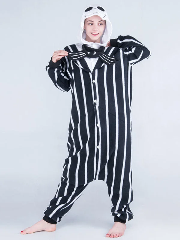 The Nightmare Before Christmas Skull Jack Onesie Pajama Costume-elleschic