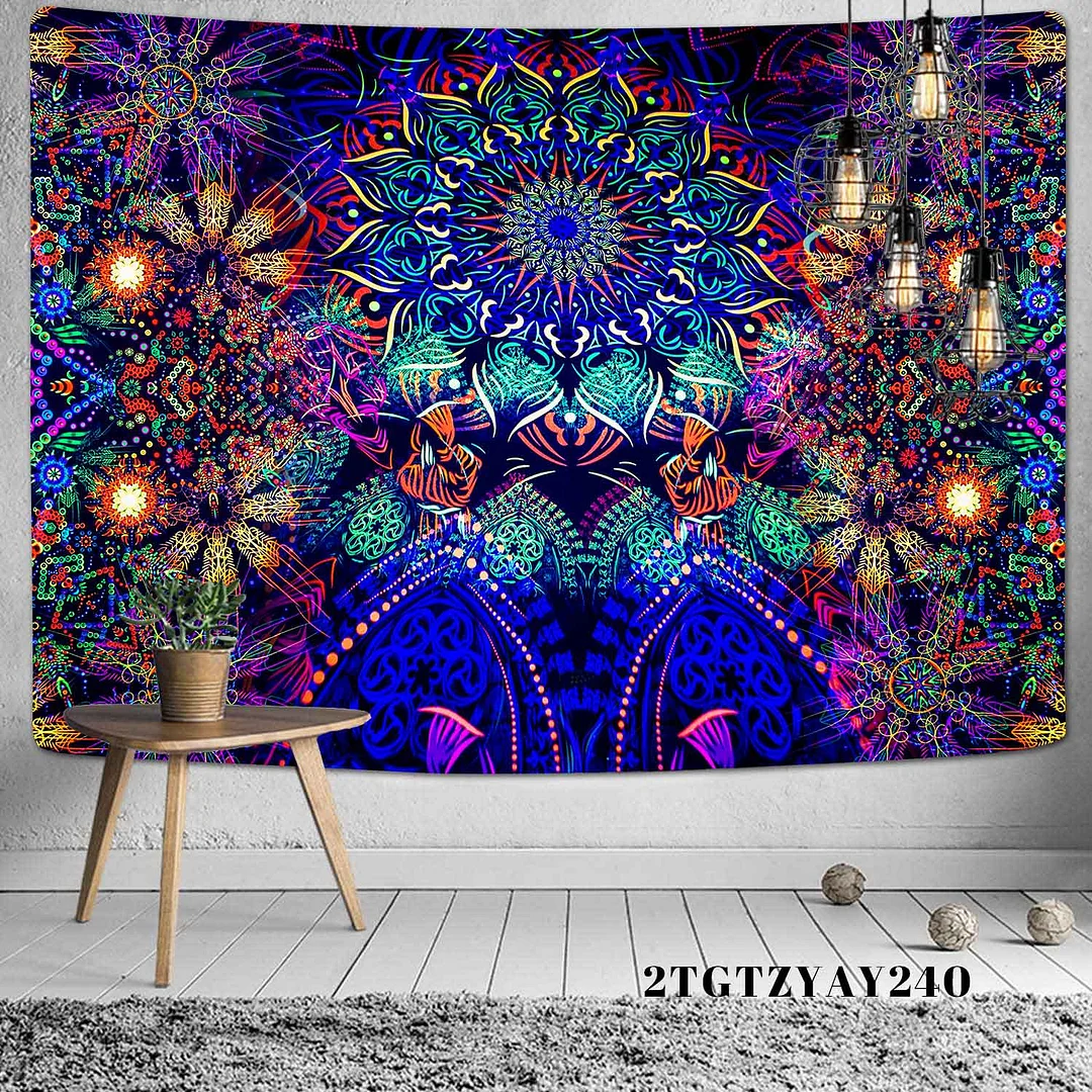 Mysterious Symbol Viking Tapestry Home Decor Bohemian Psychedelic Scene Yoga Mat Hippie Sheet Sofa Blanket Dragon Skull Tapestry