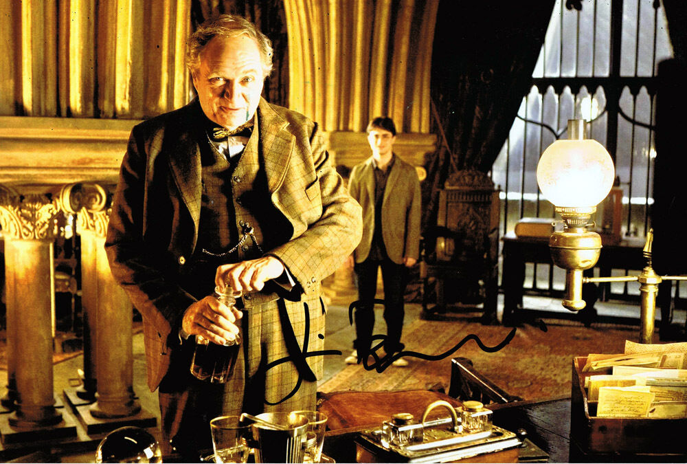 Jim Broadbent SIGNED as Horace Slughorn in Harry Potter 12x8 Photo Poster painting AFTAL COA