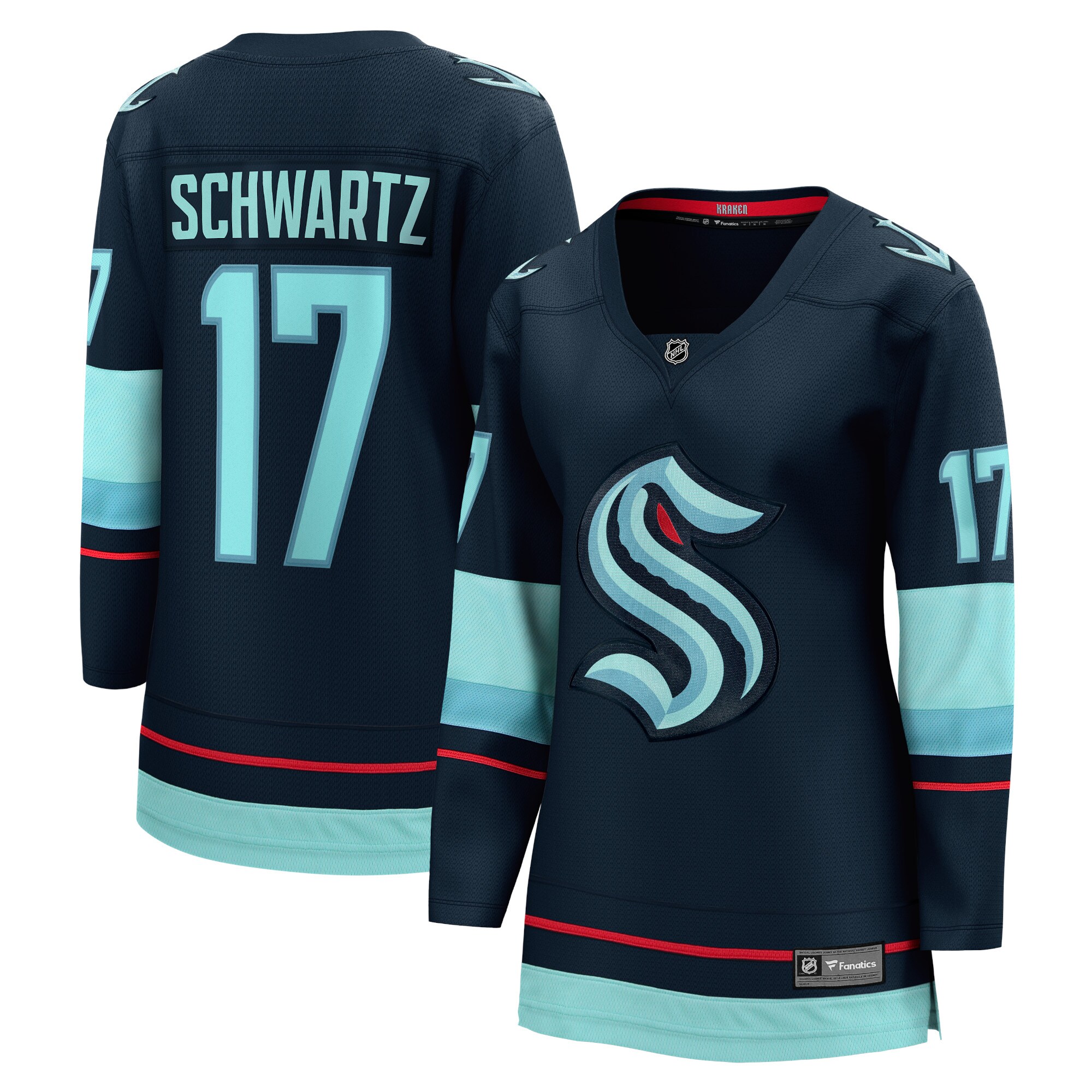 Jaden Schwartz Seattle Kraken Fanatics Women&rsquo;s Home Breakaway   Jersey &ndash; Navy mysite
