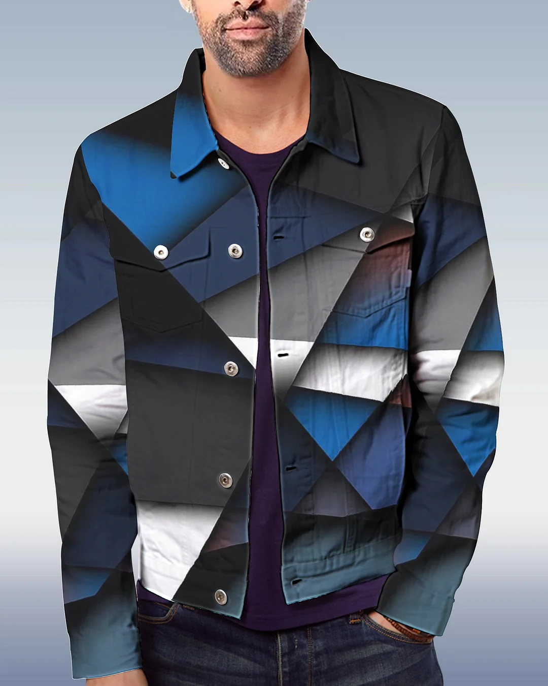 Men's Casual Gradient Jacket 050