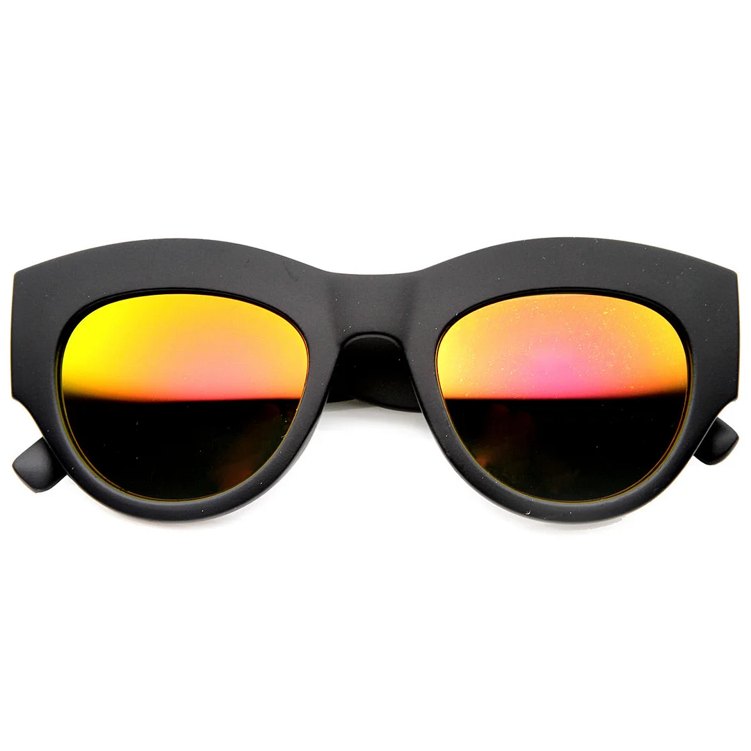 Bold Frame Flash Mirror Womens Fashion Couture glasses