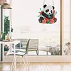 DIY Panda And Rose Diamond Painting Pendant（Single-Sided)