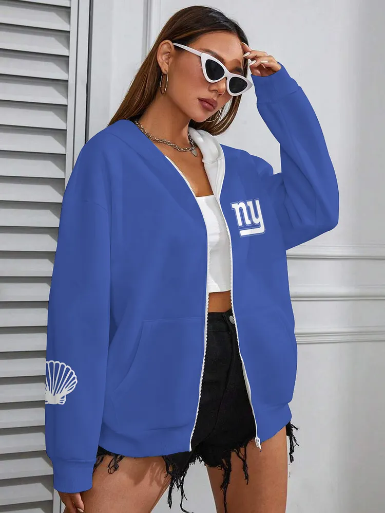 New York Giants  New Design Limidted 3D   Printed Zipper Pocket Pullover Hoodie