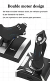 PXN-2119Pro Flight simulator controls Flight Stick with Vibration for xbox one/P4/pc Windows 7/8/10 (P4/xbox one need Original handle guide)（Not Support Mac Systems PS3/ PS5/xp/vista）