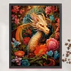 >SALE<Full Embroidery Eco-cotton Thread 11CT Print Flower Dragon Cross Stitch 50x60cm