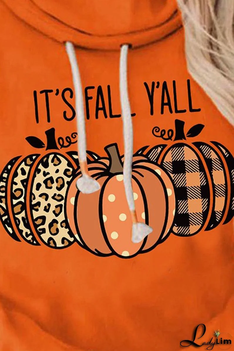 Women's Pumpkin Turtleneck Hoodie