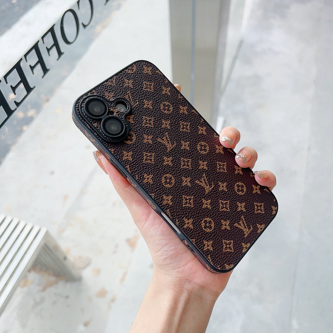 Classic Canvas LV Monogram Leather Apple iPhone Back Cover Protective Case