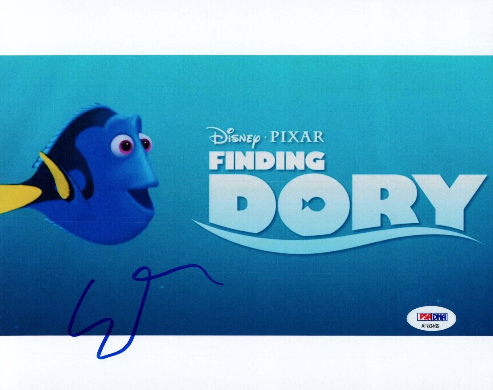 Ellen DeGeneres Signed Autographed 8x10 Photo Poster painting FINDING DORY Nemo PSA/DNA COA