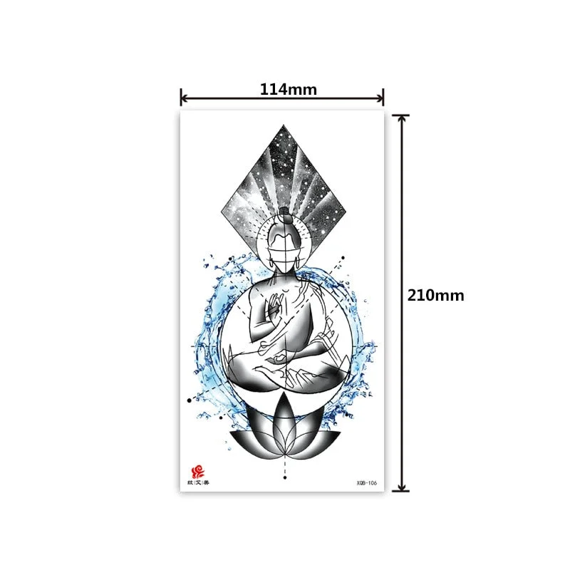 Half-arm waterproof tattoo stickers arm fierce wolf head animal arm lasting cross-border European and American tattoo stickers