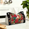 Large Size DIY Christmas Rooster Bloom Diamond Painting Tissue Box