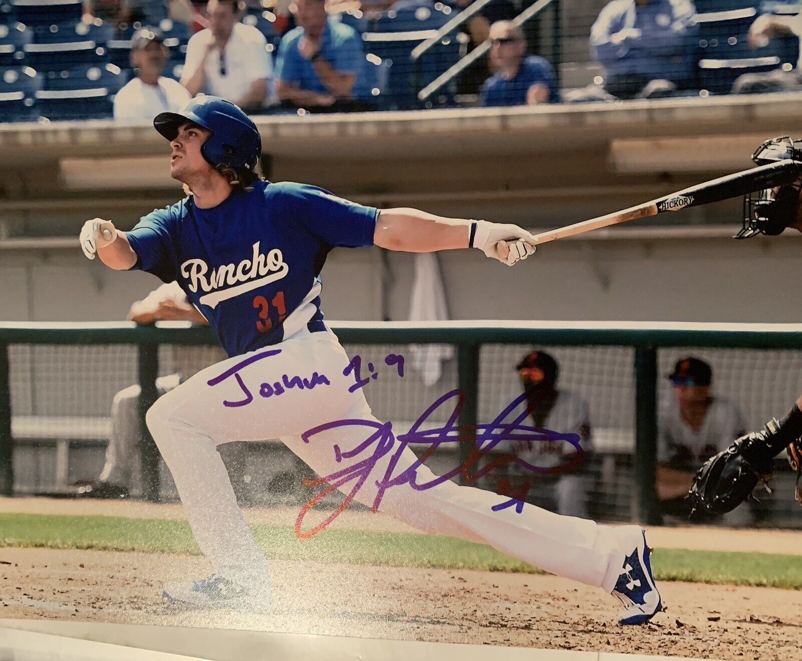 dj peters Signed 8x10 Photo Poster painting Pic Auto Dodgers