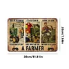 Tracteurs agricoles - Panneaux en &eacute;tain m&eacute;tallique(20*30cm/30*40cm) - Garage