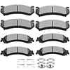 Ceramic Brake Pads Kit,SCITOO 8pcs Disc Brake Pad Set fit for Cadillac Escalade ESV EXT, for Chevy Avalanche Silverado Suburban 1500 Tahoe, 01-06 for GMC Sierra 1500, 00-06 for GMC Yukon/Yukon XL 1500