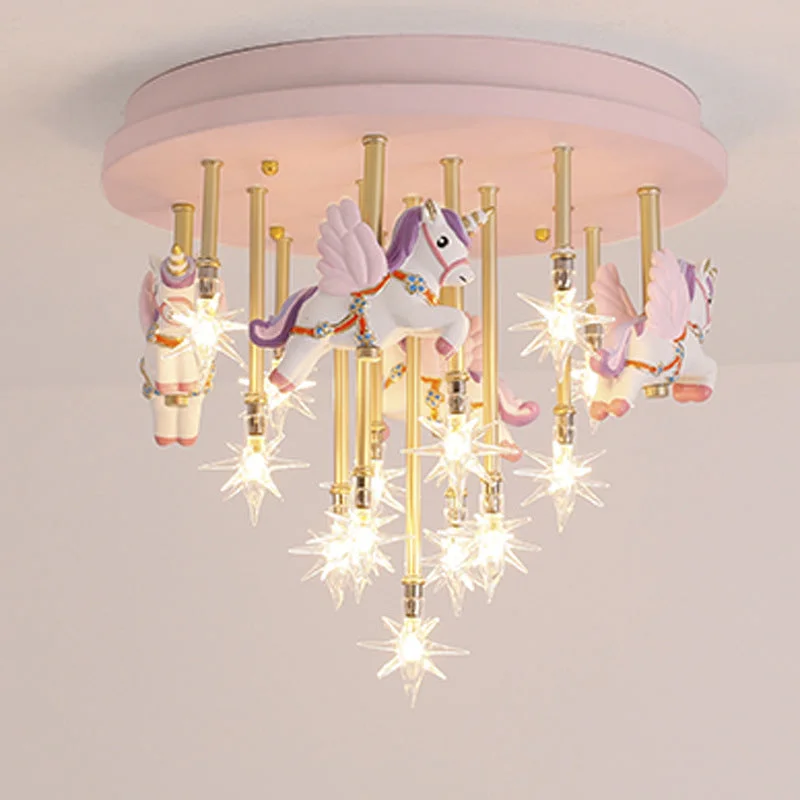 Creative Star Warm Children's Bedroom Ceiling Lamp