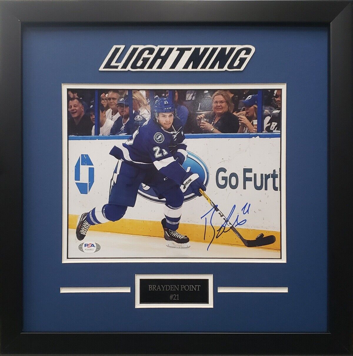 Brayden Point signed 8x10 Photo Poster painting framed NHL Tampa Bay Lightning PSA COA