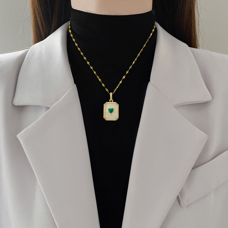 Moon Geometric Stainless Steel Stainless Steel Necklaces