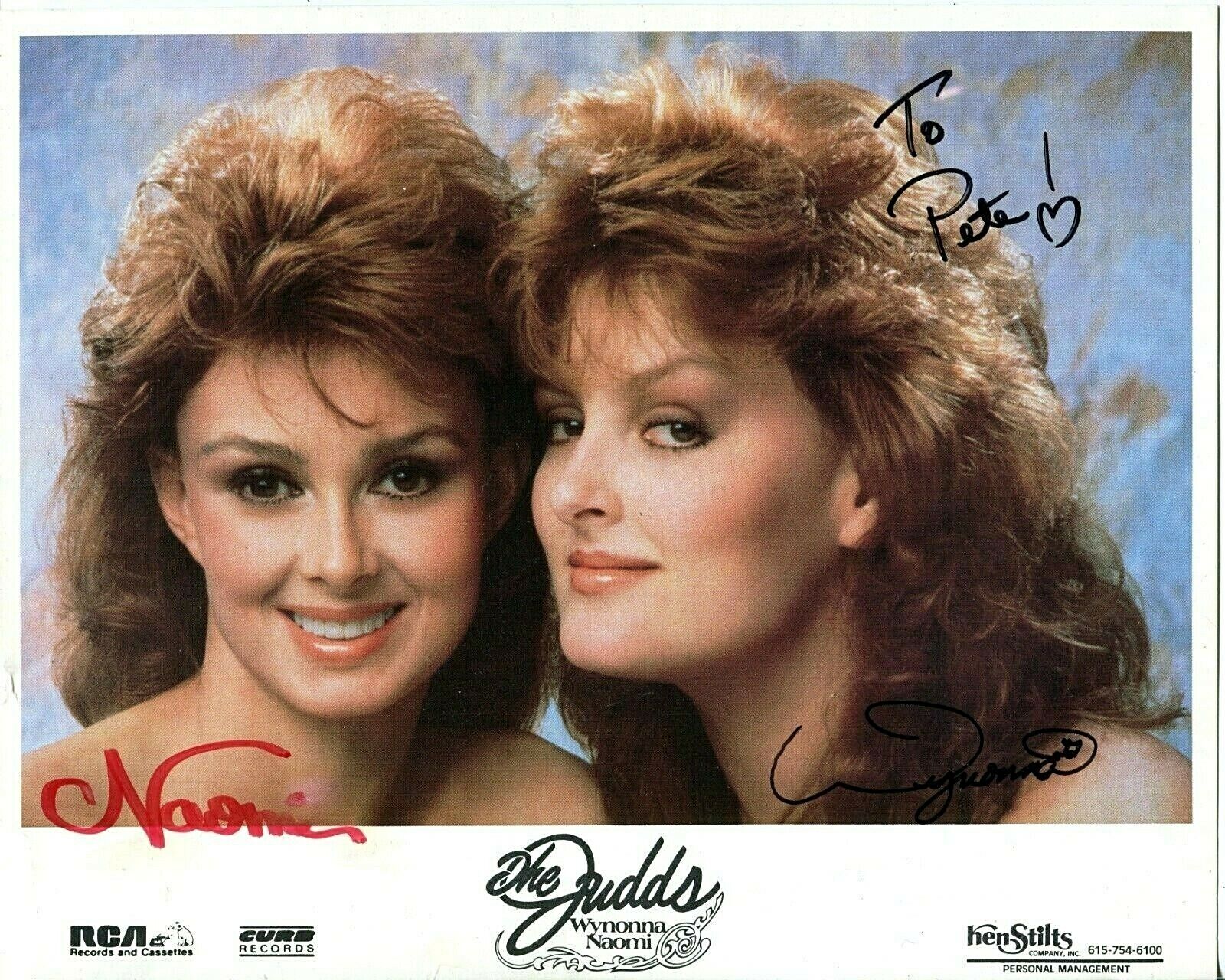 The JUDDS AUTOGRAPHED Inscribed 8 X 10 Publicity Photo Poster painting PC05