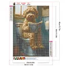 Welpe sitzt auf der Toilette - runder Bohrer Diamantmalerei - 30*40cm