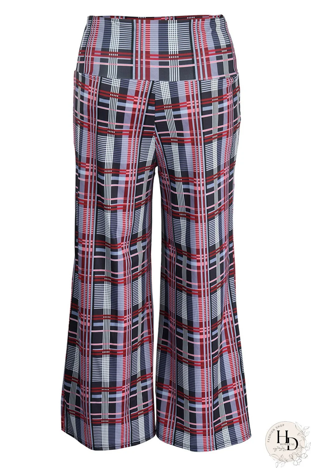 Apricot Fashion Casual Print Patchwork Regular High Waist Trousers