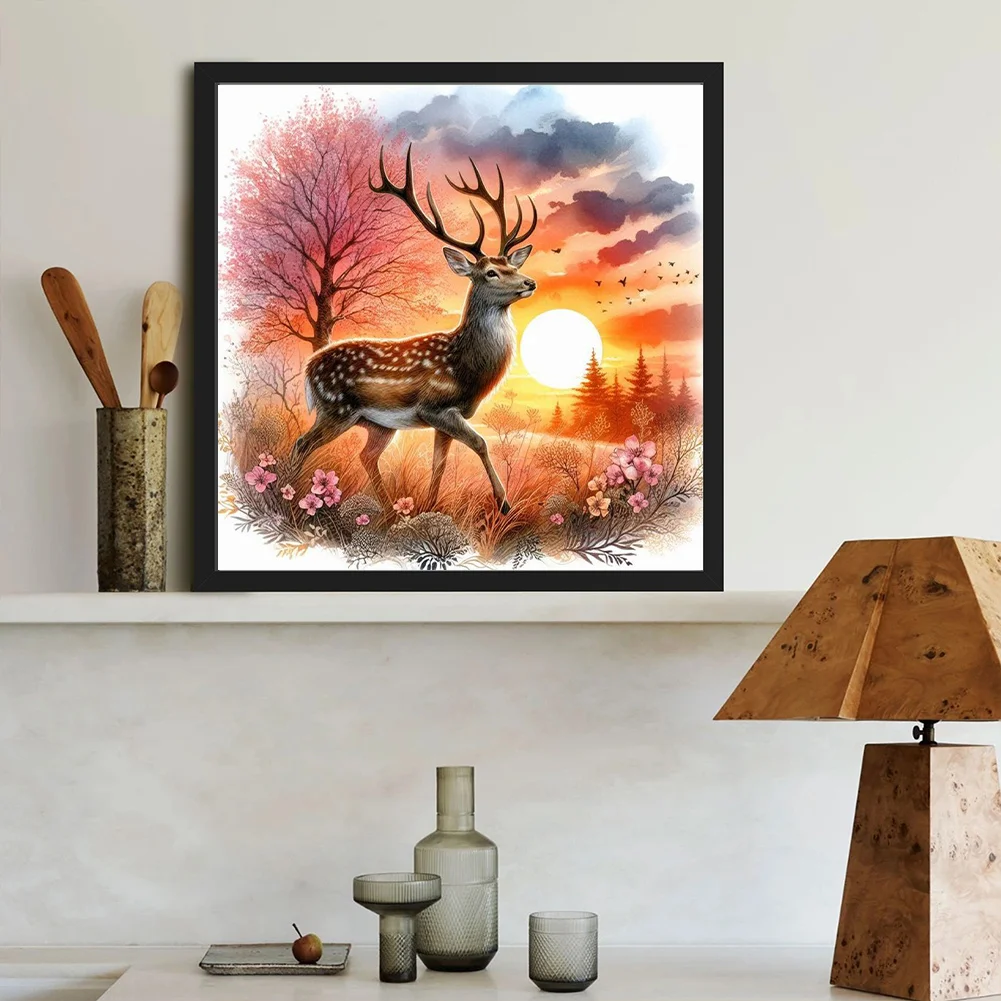 Diamond Painting - Full Round Drill - Deer(Canvas|40*40cm)