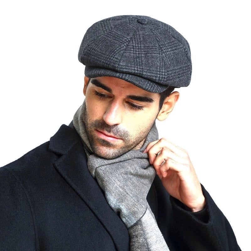 Men’s Casual Solid Color Crimping Beret Hat