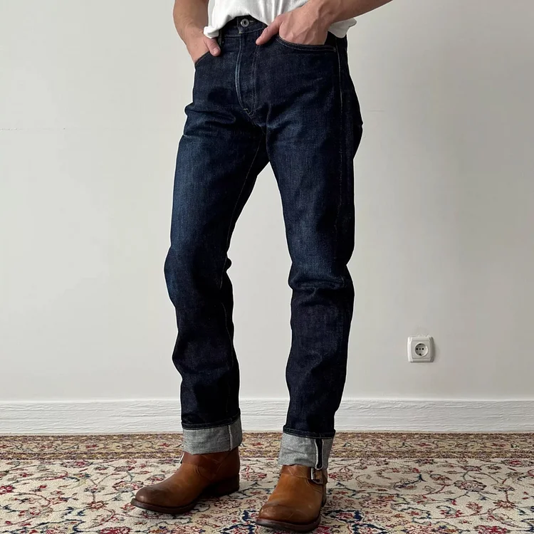 Men's Indigofera Buck Slim Tapered Selvedge Denim Indigo Pants