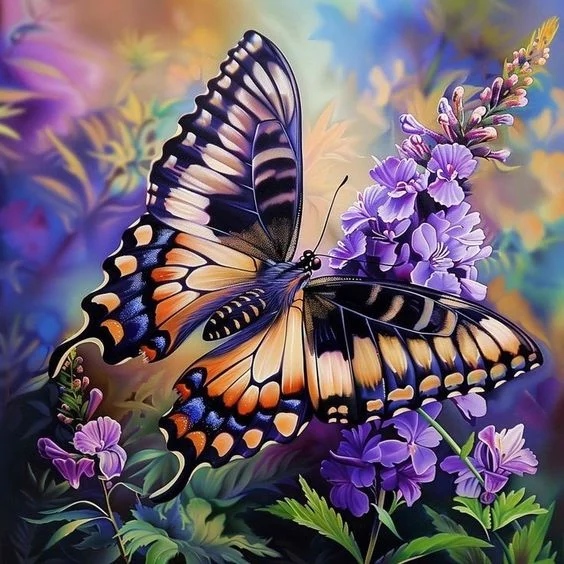 Full Round Diamond Painting - Butterfly(Canvas|40*40cm)