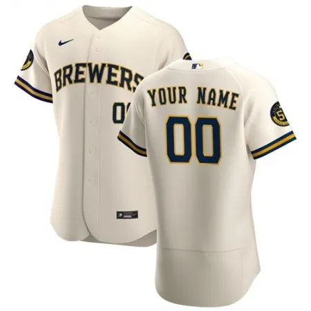Men's Milwaukee Brewers Customized Stitched MLB Jersey V65F