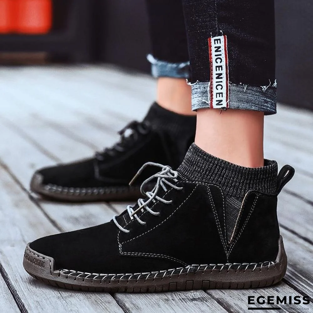 Men Casual Shoes High Top Boots Shoes Fashion Outdoor Army Travel Botas Hombre Sock Man Brithsh Sneaker | EGEMISS