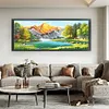 Mountain Flowing Water-11CT Stamped Cross Stitch Silk Thread 150*65cm/59.06*25.59in(Big Size)